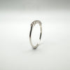 0.21ct CZ Half Hoop Ring in Sterling Silver Size M - N Wedding Eternity Stacking