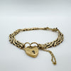 Vintage 9ct Gold 3x Bar Gate Bracelet 11.3g