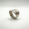 Vintage Wide Wrapped Wire Ring in Sterling Silver 925  P Q by Tianguis Jackson