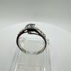 0.30ct Blue Topaz & White Zircon Sterling Silver Ring by TGGC Size N - O