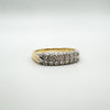 Vintage Antique 14ct Gold 0.14ct Diamond Wedding Eternity Stacking Ring L - M