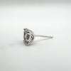 Unisex 9ct White Gold 0.25ct Diamond Single Stud Earring