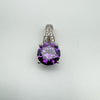 1.5ct Amethyst CZ Pendant in Sterling Silver 925