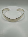 V Shaped Modernist Bangle / Cuff in Sterling Silver 925 Heavy 15g