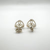  Celtic Triangular Shape Stud Earrings in Sterling Silver 925