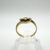 Art Deco 18ct Gold & Platinum 0.35ct Diamond Trilogy Ring Size K - L