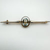 Vintage / Antique / Art Deco 9ct Gold 1ct Aquamarine Brooch / Pendant 