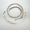 Two Tone Matching Necklace & Bracelet Set in Sterling Silver 925