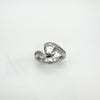 1ct CZ Solitaire & Twisted Shoulders Ring in Sterling Silver 925 Size L - M