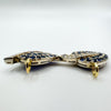 Unusual Vintage 18ct White Gold Diamond & Sapphire Pendant (brooch conversion)