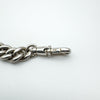 Antique Chunky Curb Links Bracelet & Dog Clip in Sterling Silver 925 Heavy 35g