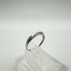 9ct White Gold Diamond Crossover Wedding Eternity Stacking Ring L - M (Replated)