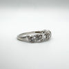 1ct CZ Half Hoop Wedding Eternity Stacking Ring in Sterling Silver 925 Size Q R