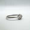 9ct White Gold 0.20ct 4x Stone Diamond Ring Size N - O Freshly Rhodium Plated