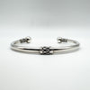 Unusual Beaded Ball Tribal Torque Cuff Bangle in Sterling Silver 925