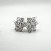 0.80ct CZ Sparkly Flower Stud Earrings in Sterling Silver 925 