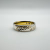 Fern Leaf Engraved Stacking Band Ring in Sterling Silver Size M - N *