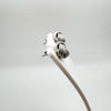 Chunky Lovers Knot Stud Earrings in Sterling Silver 925 *