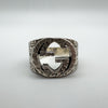 Gucci  Interlocking G or Double GG Ring Size 12 L Sterling Silver 925 Heavy 11g