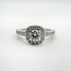 9ct White Gold 0.56ct Diamond Engagement Ring Size I - J Replated