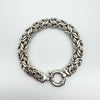 Large Chunky Byzantine Bracelet in Sterling Silver 925 Heavy 30g Unisex