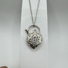 Open Heart Locket & 20” Necklace in Sterling Silver 925 *