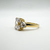 9ct Gold 2ct CZ Trilogy Ring Size N - O