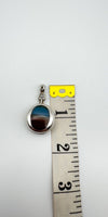 Chunky Vintage Agate Photo Locket Pendant in Sterling Silver 925 *