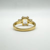 9ct Gold 2ct CZ Trilogy Ring Size N - O