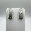 0.06ct Diamond Stud Bar Drop Earrings on Sterling Silver 925 