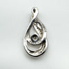 Diamond Infinity Pendant in Sterling Silver 925 