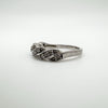 0.25ct Diamond Eternity Twisted Rope Ring in Sterling Silver 925 Size O - P