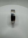 9ct White Gold Mens / Gents Wedding Band Ring Size R - S Heavy 9g (Re-Plated)