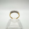 Vintage Antique 14ct Gold 0.14ct Diamond Wedding Eternity Stacking Ring L - M