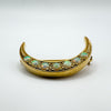 Vintage Antique 9ct Gold Opal Crescent Moon Brooch Heavy 4.2g (conversion ?)