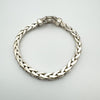 Unusual Chunky Braided Box Link Chain Bracelet in Sterling Silver 925 Heavy 28g