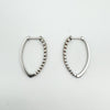 10ct White Gold Large Diamond Hoops 