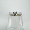 1ct Princess Cut CZ Solitaire Engagement Ring in Sterling Silver 925 Size K - L