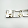 Unusual Vintage Chunky Square Links Bracelet in Sterling Silver 925 Heavy 34g