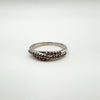 9ct White Gold Chocolate Orange Brown Diamond Eternity Stacking Wedding Ring N O