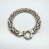 Large Chunky Byzantine Bracelet in Sterling Silver 925 Heavy 30g Unisex