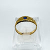 Antique 8ct Gold Diamond & Sapphire Trilogy Ring Size N - O *