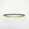 Blue Topaz Bangle / Bracelet - Gold Bonded