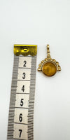 Vintage 9ct Gold Citrine Fob Pendant / Charm