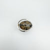 Modernist Cabochon Agate Ring in Sterling Silver 925 Size P - Q