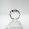 3.5ct Pink Princess Cut CZ Chunky Half Hoop Band Ring Size  S - T