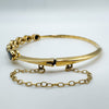 Vintage 9ct Yellow Gold Diamond & 3ct Sapphire Bangle Heavy 9g 