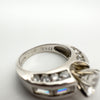 1ct CZ Chunky Ring in Sterling Silver 925 Size L - M