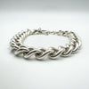 Vintage Chunky Curb Links Bracelet & T-Bar in Sterling Silver 925 - 55g Unisex