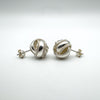 Chunky Lovers Knot Rope Stud Earrings Sterling Silver 925